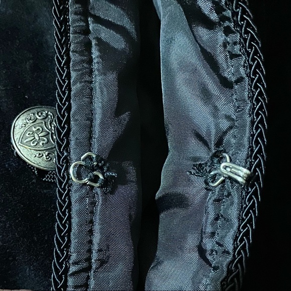 SOLD! RARE Jimi Hendrix Black Velvet Pirate Frock Coat Rock & Roll Religion Sz S - Picture 11 of 12